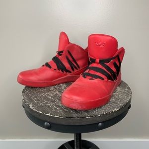 Red Supra skate shoes